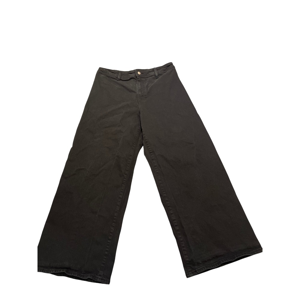 Universal Thread Sailor Wide‎ Leg Jeans Black Size 12 Cotton Lycra Blend